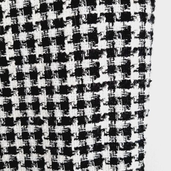 AUTRES FILLES / Houndstooth Slim Leg Ankle Crop Trousers B&W Houndstooth Sz M - Picture 8 of 15
